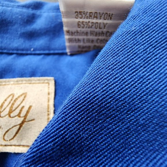 Women's Scully Western Blue Snap button Shirt XXL - Picture 13 of 16